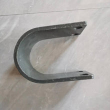 Charger l'image dans la galerie, Rear stabilizer rod bearing clip, curved U bracket with fork ends, dark gray