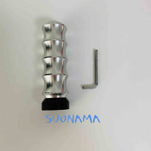 تحميل الصورة في عارض المعرض، Silver spherical shift knob with ribbed grip and L wrench