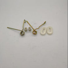 تحميل الصورة في عارض المعرض، Gold hook springs and white plastic seats for hood cable