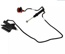 تحميل الصورة في عارض المعرض، Clutch master cylinder assembly with black hydraulic hose set and red electrical plug