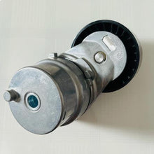 Carica l'immagine nel visualizzatore di Gallery, Alternator tensioner pulley with black rubber wheel and silver metal housing by SUONAMA
