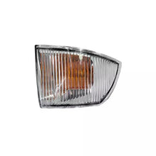Carregar imagem no visualizador da galeria, Rearview mirror turn signal lamp lens with amber center and clear outer ribbed panels by SUONAMA