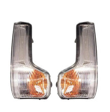 Carregar imagem no visualizador da galeria, Pair of rearview mirror turn signal lamp housings, clear lenses with amber indicators by SUONAMA