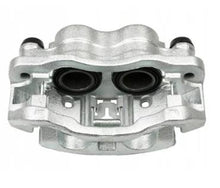 Charger l'image dans la galerie, Rear brake caliper, silver metal with two round caliper bores, front view by SUONAMA