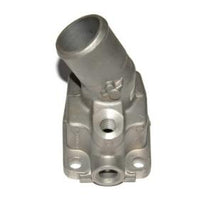 Carica l'immagine nel visualizzatore di Gallery, Thermostat valve assembly, silver metal body with threaded center port and outlet