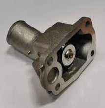 Carica l'immagine nel visualizzatore di Gallery, Thermostat valve housing, metal with mounting holes and inlet outlet ports