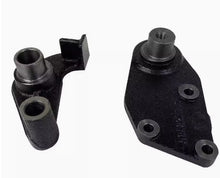 تحميل الصورة في عارض المعرض، Timing belt guide wheel bracket with axle post and two mounting holes, black