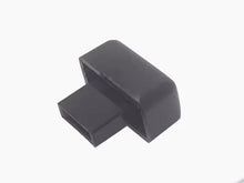 Carica l'immagine nel visualizzatore di Gallery, Black plastic pull handle with curved grip and mounting base