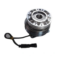 Afbeelding in Gallery-weergave laden, Radiator fan clutch with electrical connector and metal pulley housing, black wiring