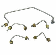 Charger l'image dans la galerie, Metal high-pressure fuel line pipes set with multiple brass-colored fittings