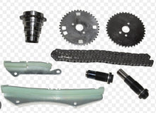 Charger l'image dans la galerie, Timing chain kit with sprockets, roller chain, guide rails, and tensioner components