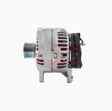 Charger l'image dans la galerie, 24V alternator with threaded output stud and front pulley side view