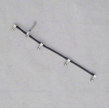 Charger l'image dans la galerie, Black fuel return pipe hose with three metal bracket clamps and fittings