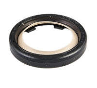 Carregar imagem no visualizador da galeria, Front shaft seal ring with black rubber edge and beige inner lip