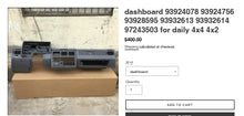 Load image into Gallery viewer, Dashboard panel with vents and control cutouts for 4x4