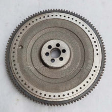 Carica l'immagine nel visualizzatore di Gallery, Metal flywheel disc with ring gear teeth and bolt holes, round steel plate