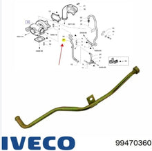 Carica l'immagine nel visualizzatore di Gallery, Turbocharger oil inlet tube 99470360, olive green with mounting bracket