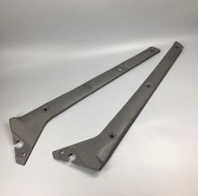 Charger l'image dans la galerie, Front windshield inner pillar brackets, dark gray metal with mounting holes