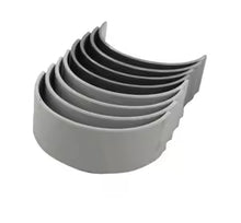 Charger l'image dans la galerie, Connecting rod bearing shells, curved silver-gray metal liners in partial stack
