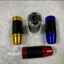 Charger l'image dans la galerie, Set of clock-dial shift knobs with carbon-look grip, four colors: gold, silver, red, blue