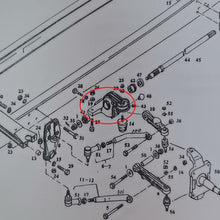 Charger l'image dans la galerie, Exploded diagram of front swing arm support assembly with a circled component