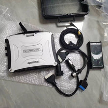 Załaduj obraz do przeglądarki galerii, Truck diagnostic scanner laptop, cable set, and handheld OBD tester
