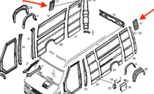 Charger l'image dans la galerie, Side wall ventilation port outer plate shown in vehicle parts diagram