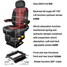 Load image into Gallery viewer, driver seat modification suspension shock absorption seat for daily 4x2 4x4