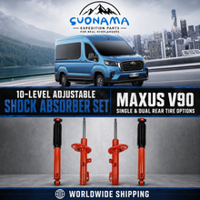 Laden Sie das Bild in den Galerie-Viewer. 10-level adjustable shock absorber set for MAXUS V90 van by suonama