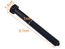 Carregar imagem no visualizador da galeria, M10 black hex head bolt for seat fixing, 9.1 cm length