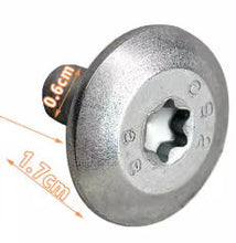 تحميل الصورة في عارض المعرض، Silver flanged screw with recessed drive recess and textured galvanized finish