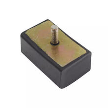 Carica l'immagine nel visualizzatore di Gallery, Rear leaf spring buffer block with threaded stud and yellow metal top, dark rubber