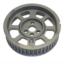 Charger l'image dans la galerie, Crankshaft timing gear, gray metal sprocket with toothed rim and central bolt holes