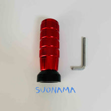 تحميل الصورة في عارض المعرض، Red indent shift knob handle with ridged grip and L-shaped mounting tool