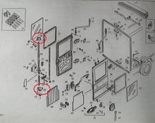 Charger l'image dans la galerie, Rear left door positioning spring parts (upper and lower) shown in diagram