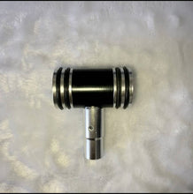 Charger l'image dans la galerie, Car shift knob adapter with dark barrel, silver center, and black ring accents