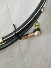 Carregar imagem no visualizador da galeria, Black hose with brass coupling and clamp at one end