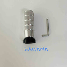 تحميل الصورة في عارض المعرض، Silver indent shift knob handle with textured bands and L-shaped mounting tool
