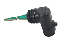 Load image into Gallery viewer, Coolant level sensor with black angular body and green metal lever by SUONAMA