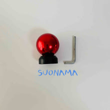 تحميل الصورة في عارض المعرض، Red spherical shift knob handle with glossy ball top and L-shaped mounting tool