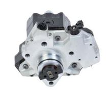 Load image into Gallery viewer, Metal injection pump with side ports and circular mounting flange, silver with black top