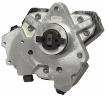 Load image into Gallery viewer, Silver injection pump with central circular drive socket and mounting holes, black end caps