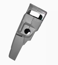 Load image into Gallery viewer, Integrated switch cover, light gray plastic with circular cutout and rectangular window.