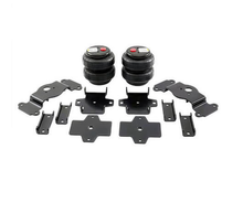 Load image into Gallery viewer, Dual rear air springs with black mounting brackets and metal plates, hardware included