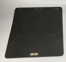 Load image into Gallery viewer, Black mud flap panel with mounting tab and pre-drilled hole pattern