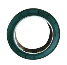 Load image into Gallery viewer, Green rubber oil seal ring with metallic inner and outer edges