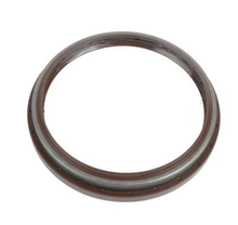 Load image into Gallery viewer, Gray metal-ring oil seal with brown outer rubber edge and smooth inner lip