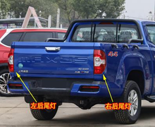 Load image into Gallery viewer, Pickup truck rear taillight pair, red lenses with clear sections and chrome details