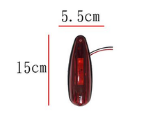 Görseli Galeri görüntüleyiciye yükleyin, Boyutları 15 cm x 5.5 cm ve iki telli kırmızı LED van tavan lambası.