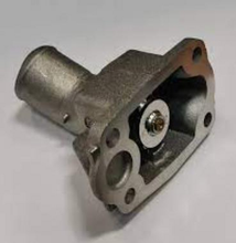 Load image into Gallery viewer, Thermostat valve housing, metal with mounting holes and inlet outlet ports